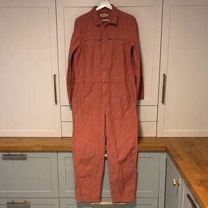 Madewell Pink Jumpsuit with Zipper Details